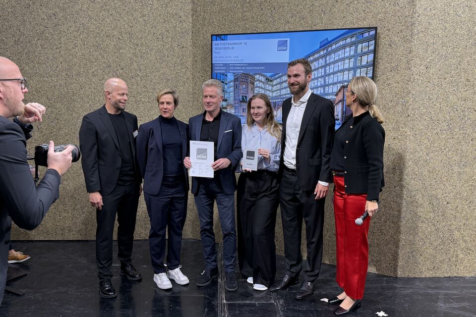Am Postbahnhof 15 erhält DGNB Zertifikat PLATIN